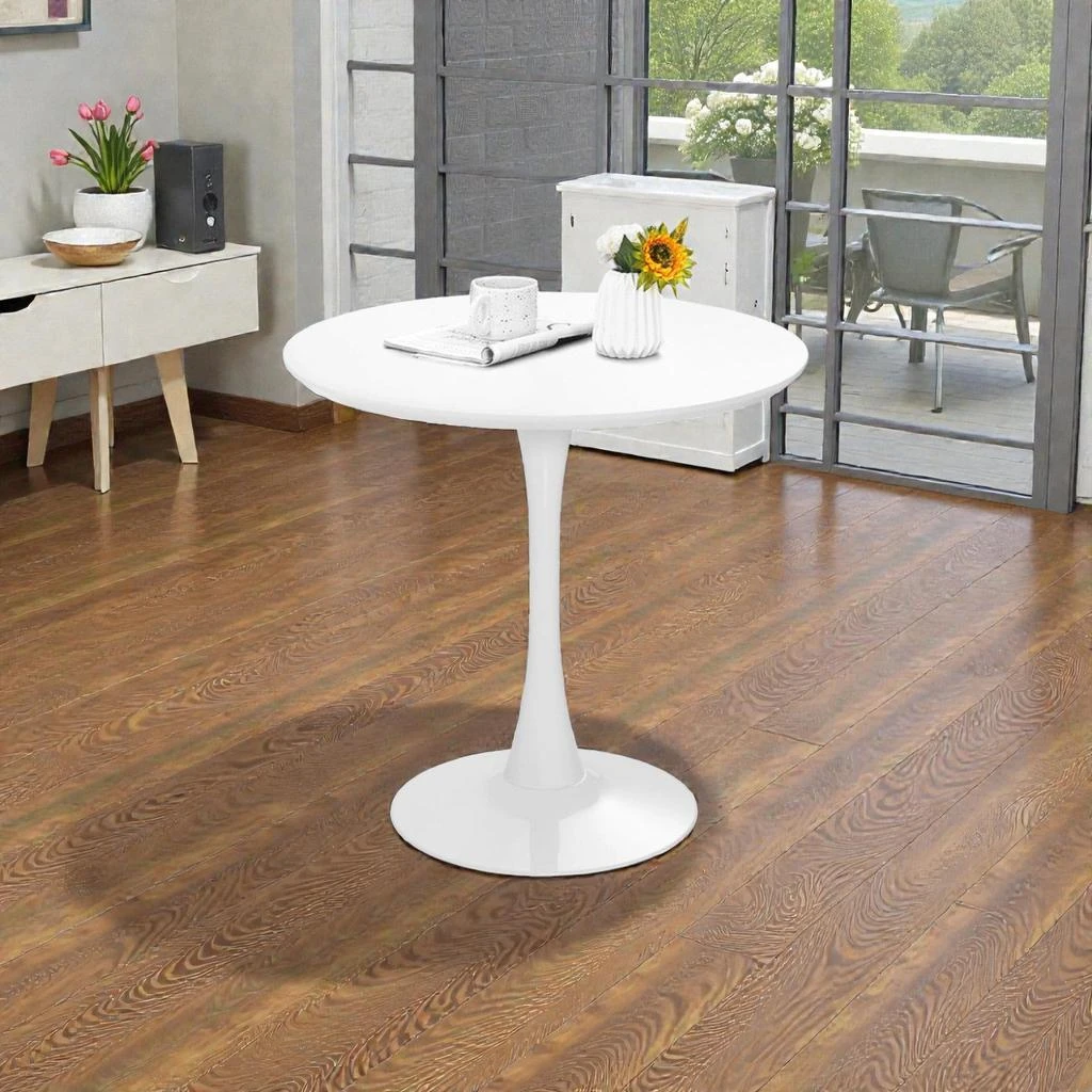 Hivvago Contemporary 32-Inch Tulip Dining Table with Smooth MDF Surface