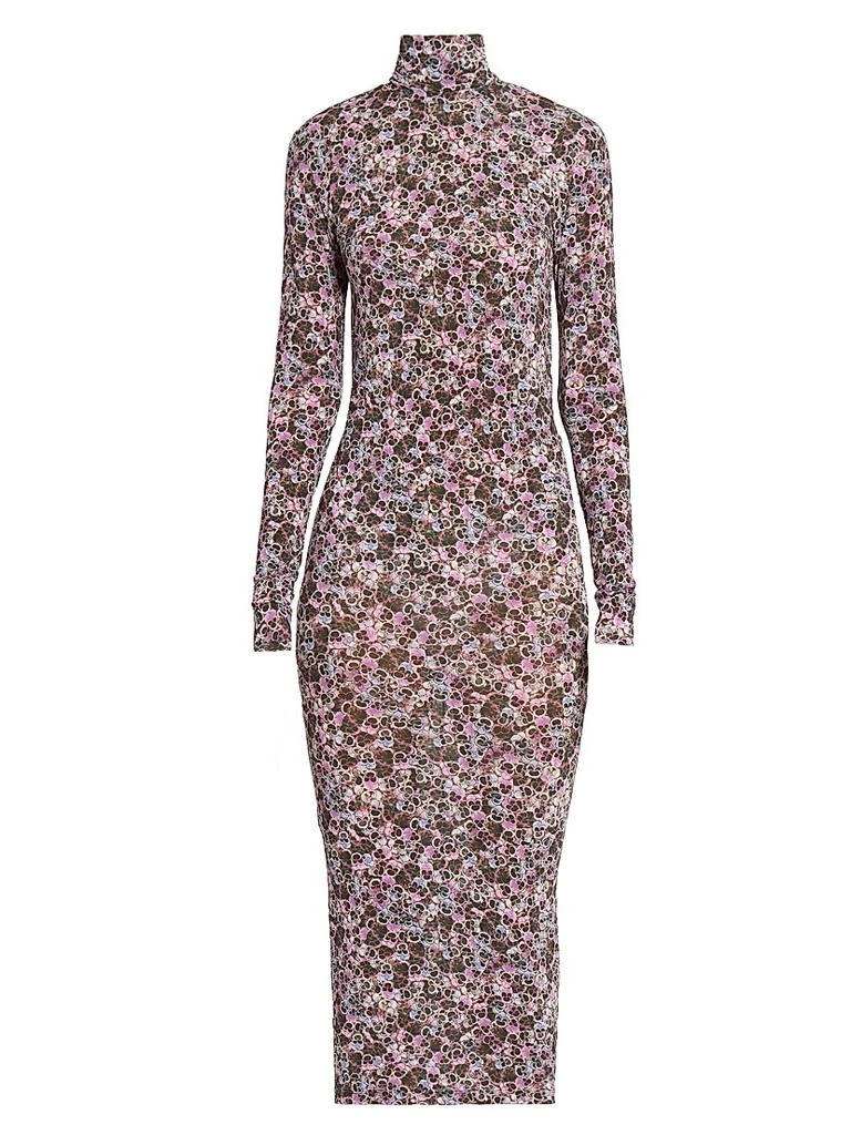 Vanessa Floral Jersey Turtleneck Dress  On Sale Now with Up to 71% Off |  Discover Exclusive Deals & Savings at BeyondStyle  Authentic Isabel Marant  premier|floral|women-owned or founded|Women's|floor-length|bodycon|6|long  sleeve|women's apparel ...