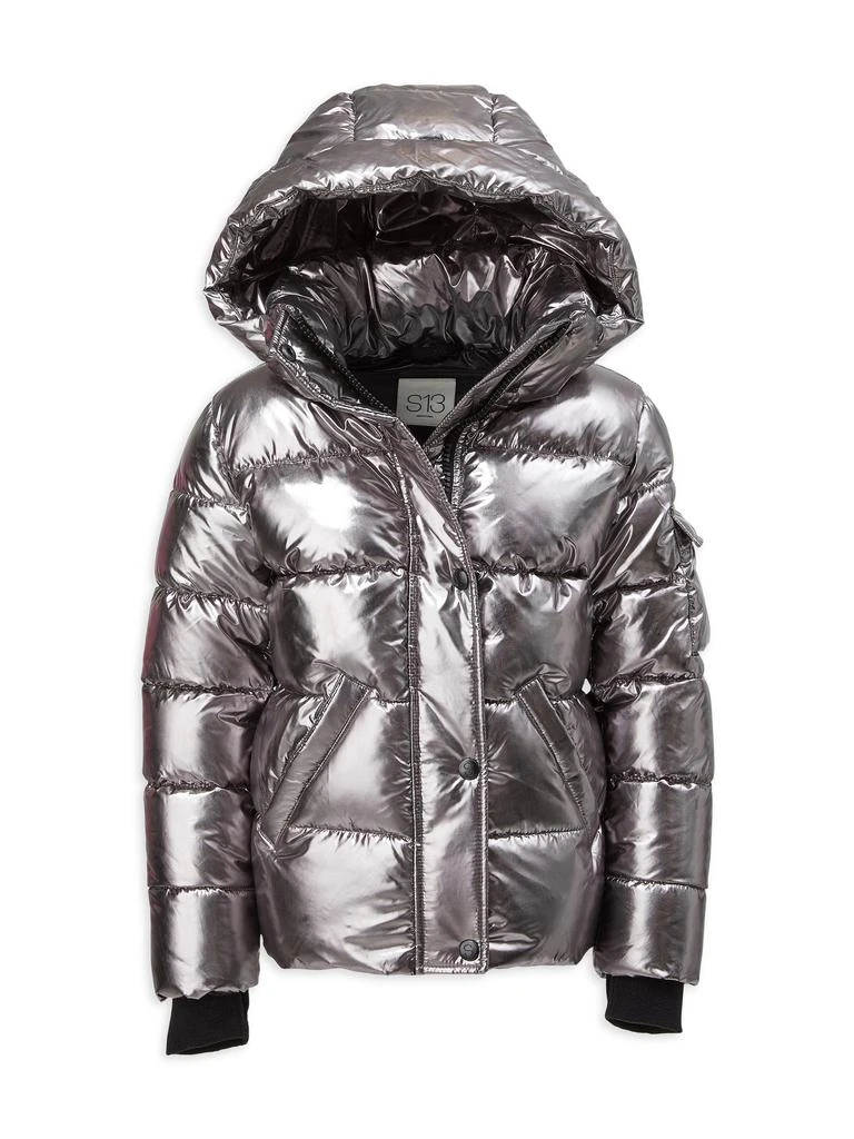 SAM. Little Girl’s Metallic Straight Puffer Jacket