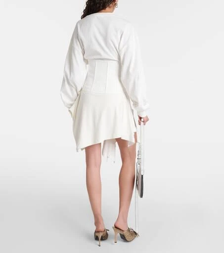 Acne Studios Asymmetric cotton jersey corset dress - Dresses & Skirts -  Free Shipping - BeyondStyle