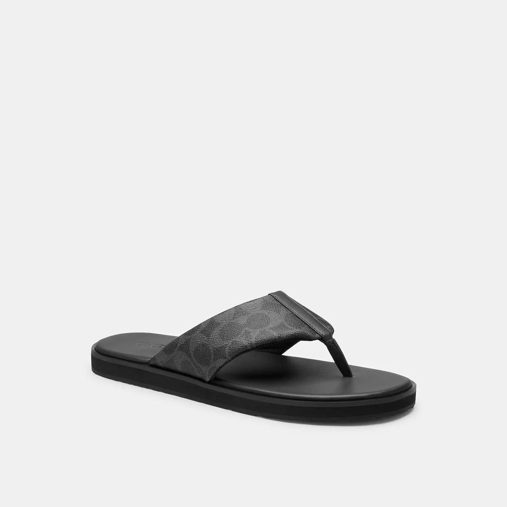 Coach Flip Flop In Signature Canvas 1