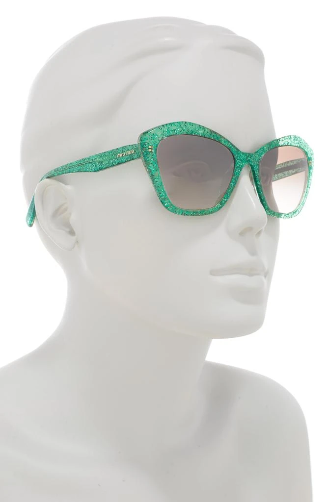 Miu Miu Logo 55mm Tinted Irregular Sunglasses 3