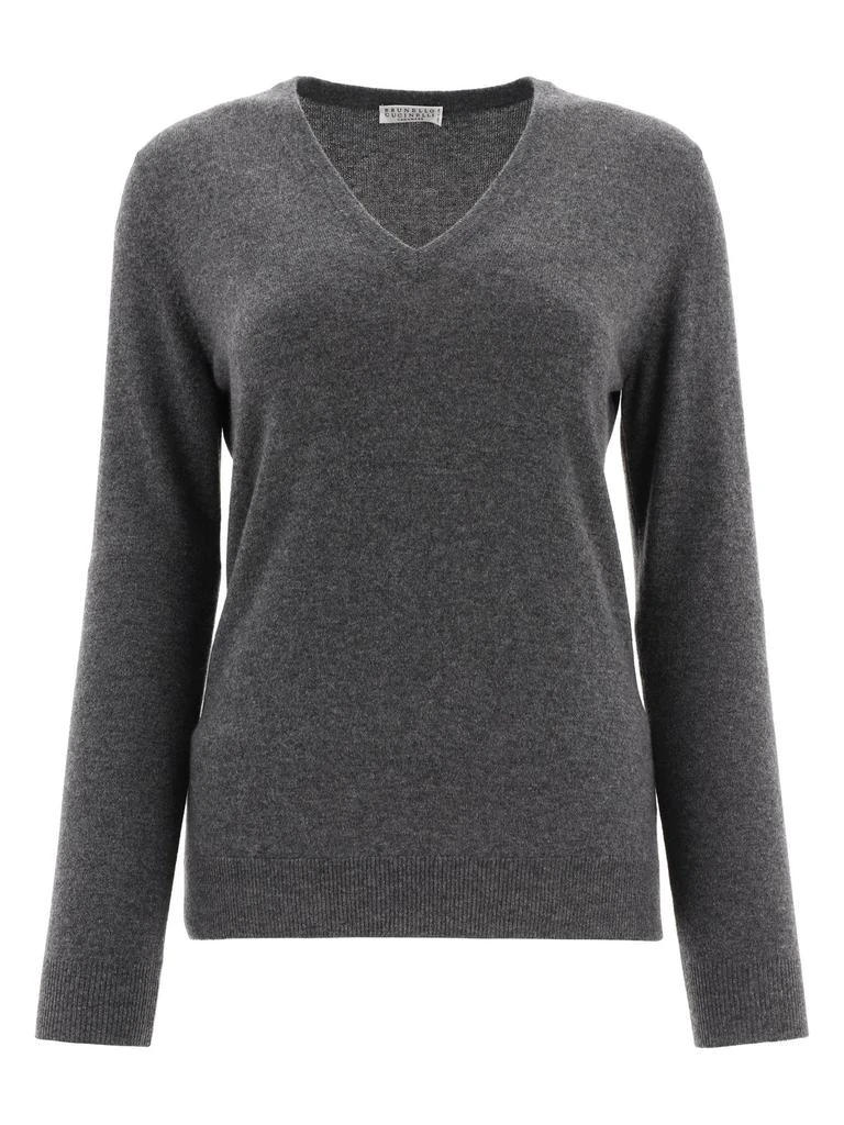 Brunello Cucinelli Brunello Cucinelli V-Neck Knitted Jumper from Cettire