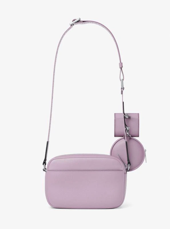 Michael Kors Jet Set Leather Medium Crossbody Bag with Case for Apple Airpods Pro® 3