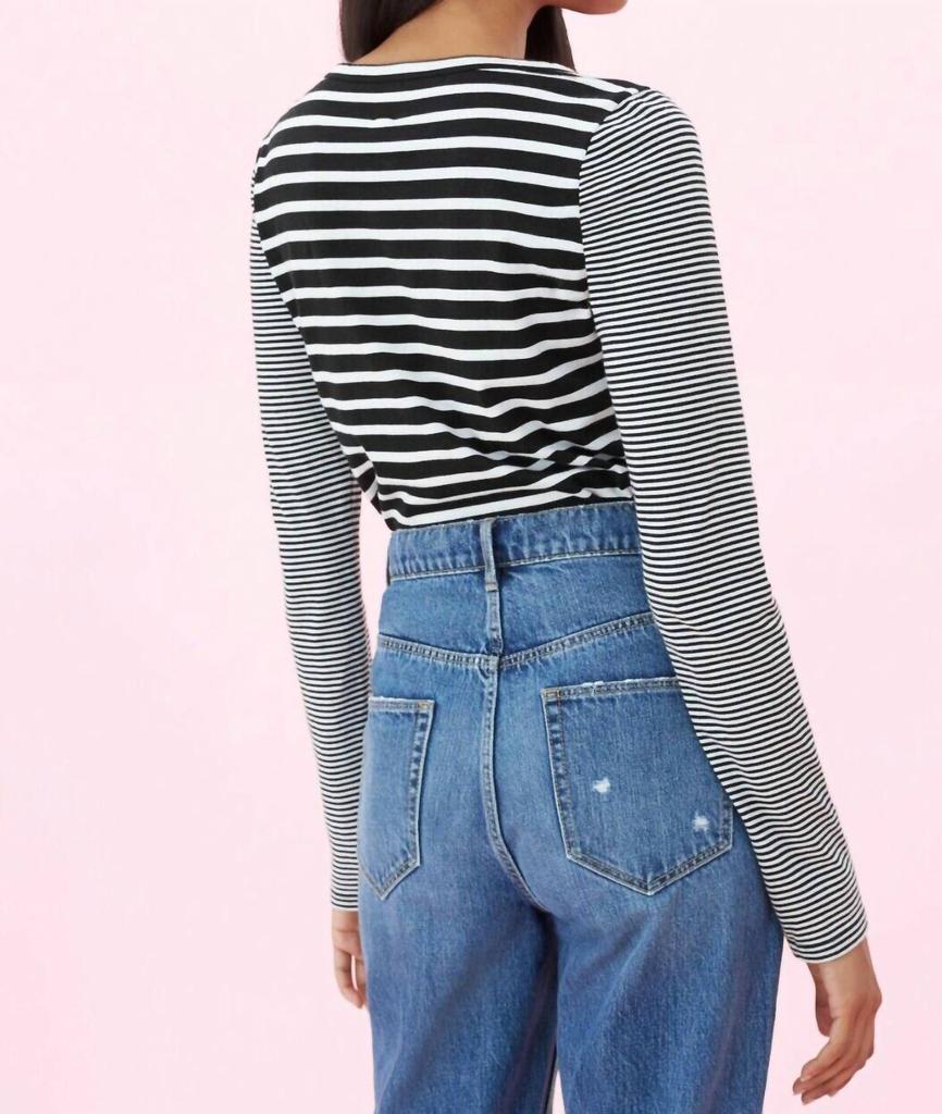 Rebecca Taylor Rebecca Taylor - Striped Long Sleeve Jersey Tee