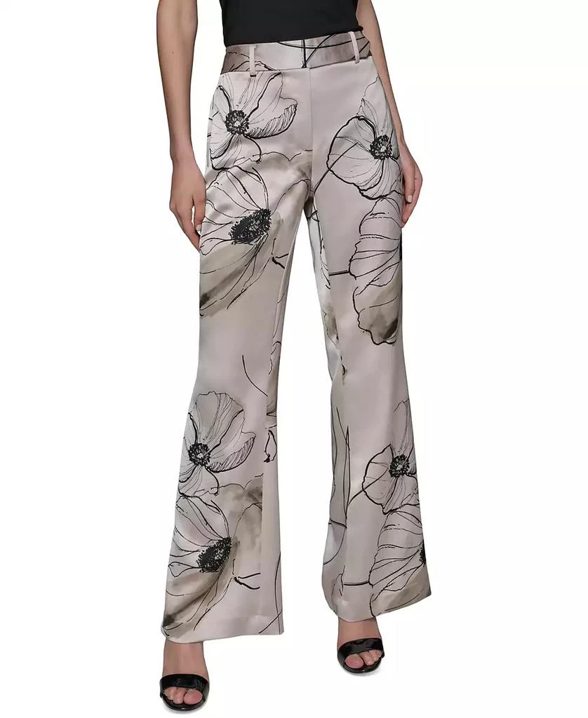 Karl Lagerfeld Paris Women's Printed Satin Pants 1