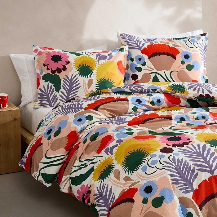 marimekko Ojakellukka Cotton Percale 3 Piece Duvet Cover Set, King