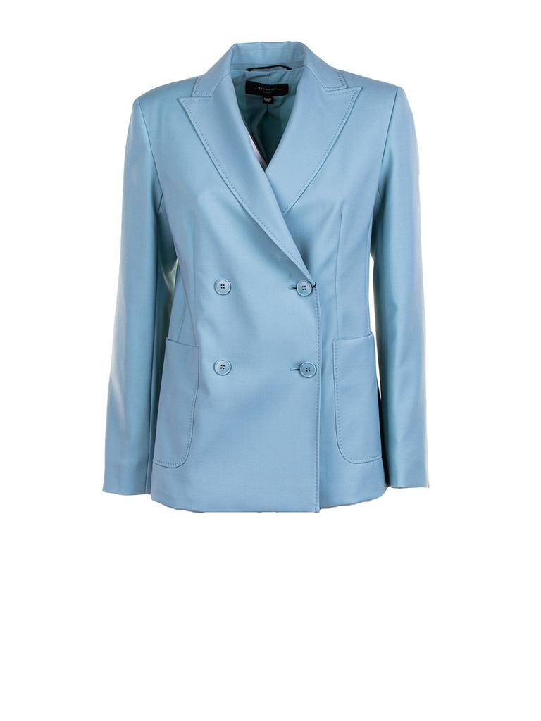 ジャケット Weekend Light Blue Wool Nervoso Blazer Weekend Max Mara Light Blue Wool Nervoso Blazer Weekend Max Mara