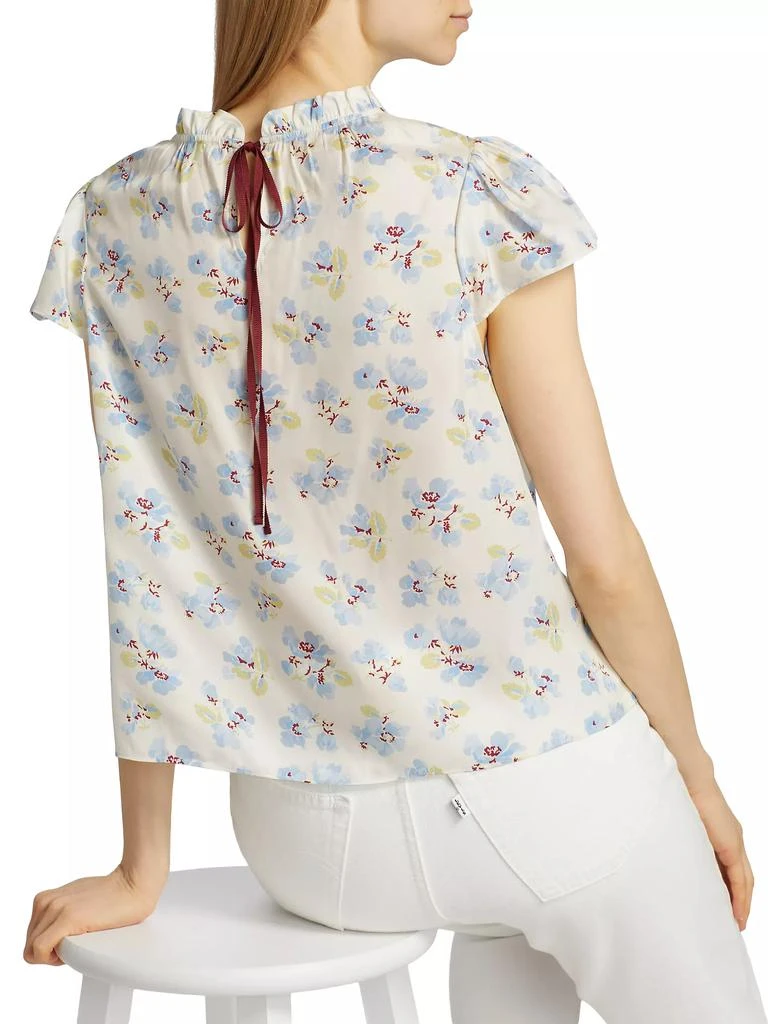 DÔEN Yvie Gathered Silk & Viscose Top 6