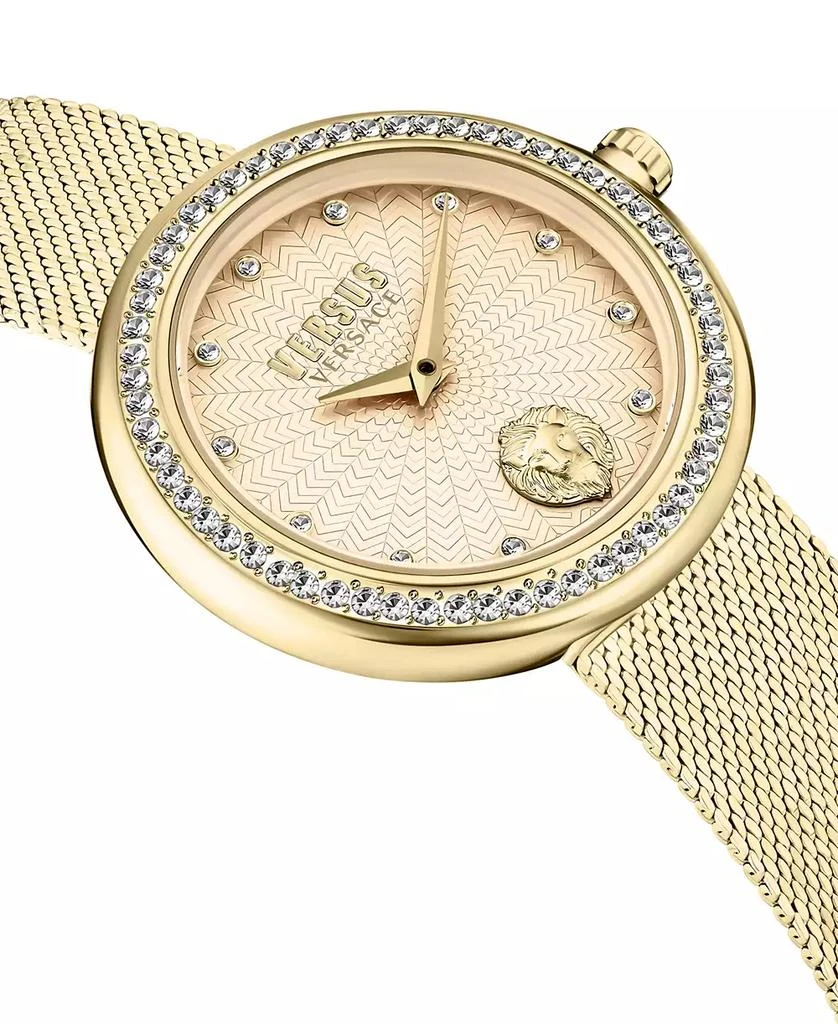 Versus Versace Women's Two-Hand Quartz Lea Gold-Tone Stainless Steel Bracelet 35mm 5