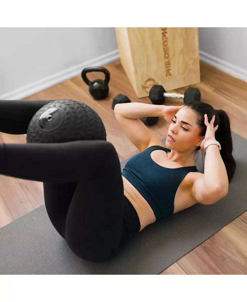 Philosophy Gym Slam Ball, 30 LB - Weighted Fitness Medicine Ball with Easy Grip Tread 7