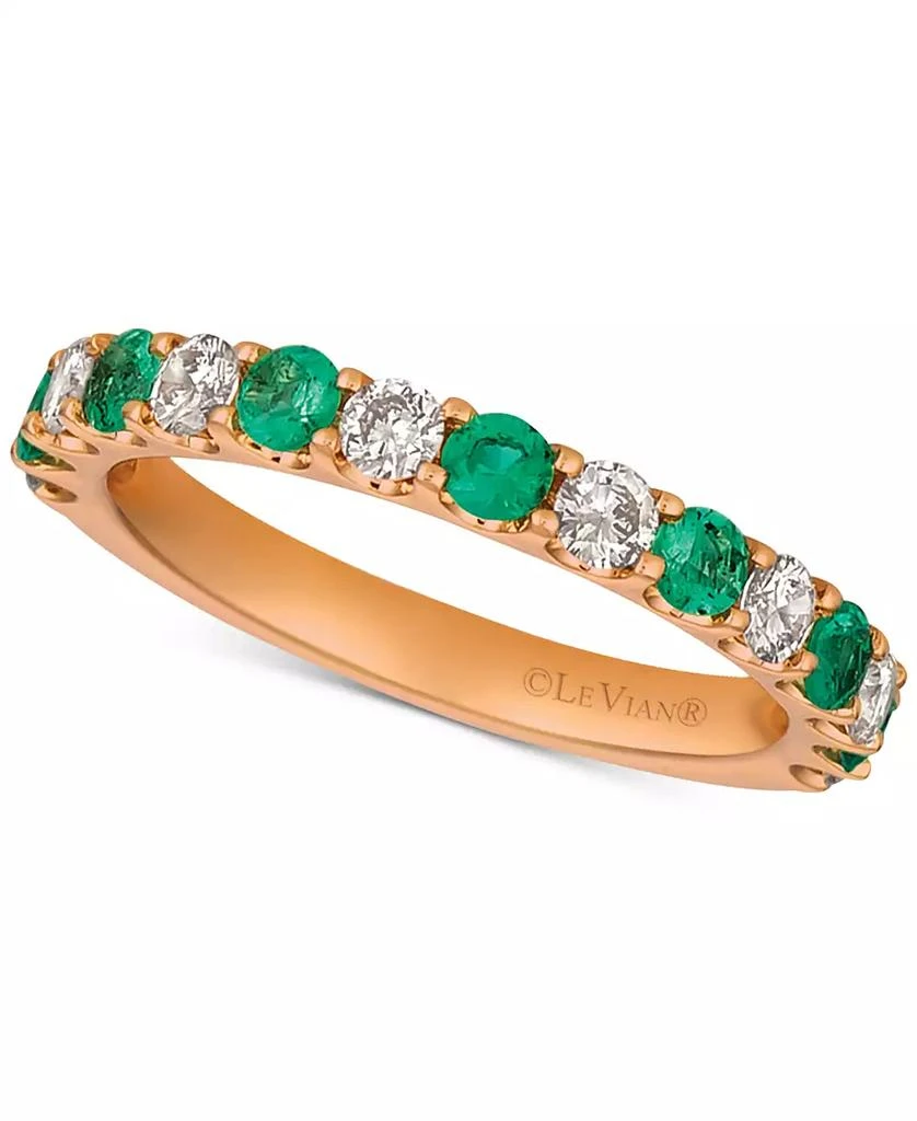 Le Vian Sapphire (5/8 ct. t.w.) 
Diamonds (1/2 ct. t.w.) Band in 14k Rose Gold (Also Available in Emerald 
Ruby)