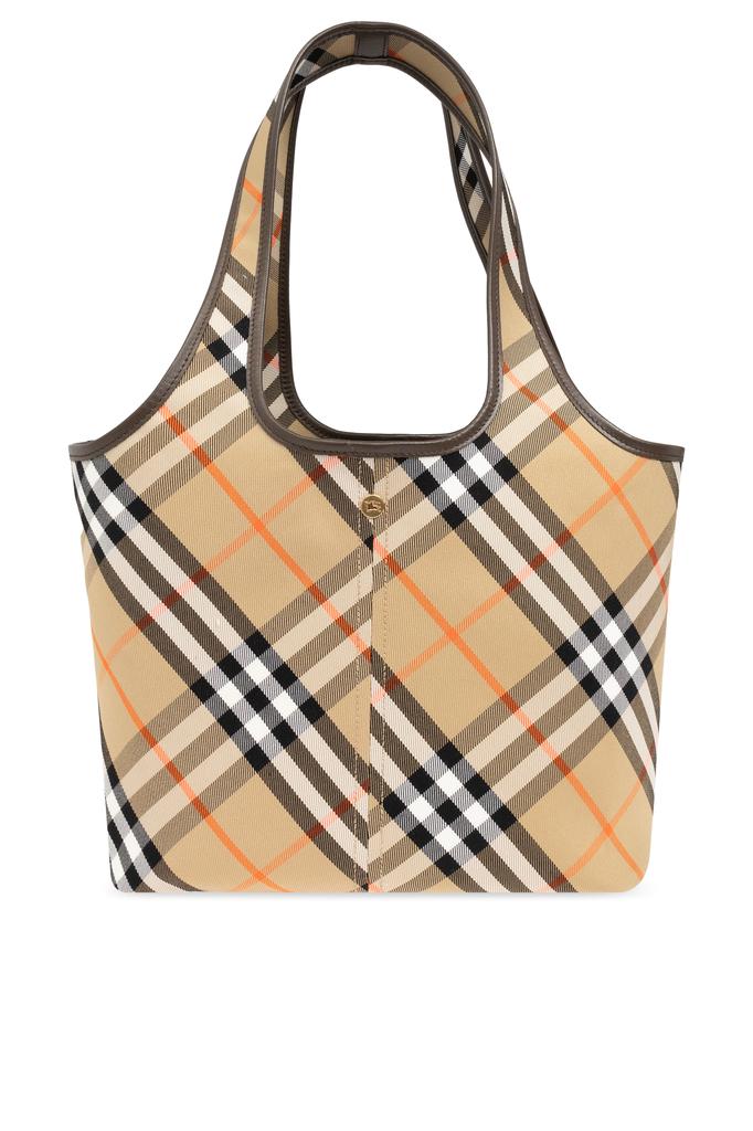 【BURBERRY】LARGE LONDON TOTE BAG Burberry Large Check Cotton Canvas London Tote Bag - Briar