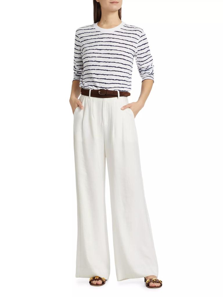ATM Anthony Thomas Melillo Striped Cotton Jersey Long-Sleeve Shirt