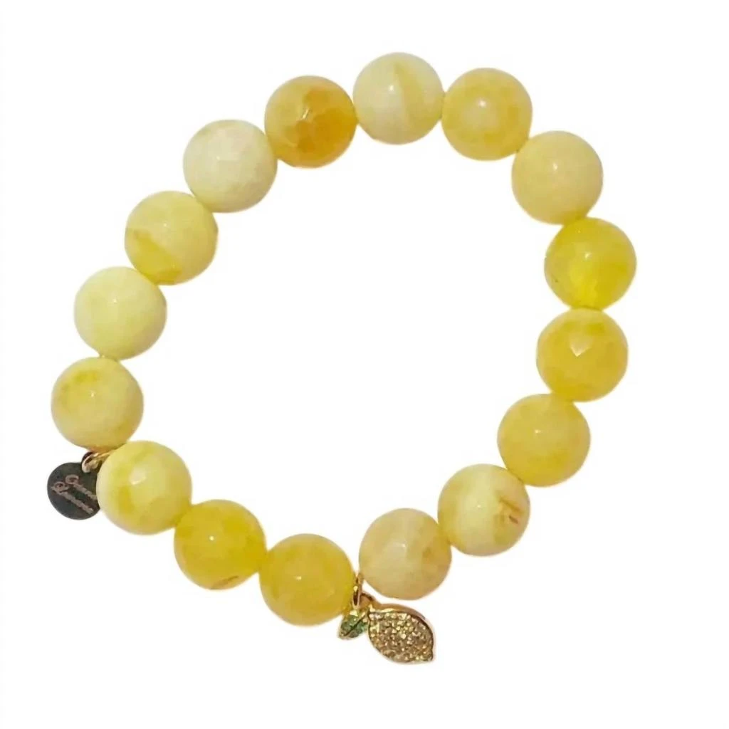 Always Amalfi Always Amalfi - Women's Agate Bracelet With Pavé Charm