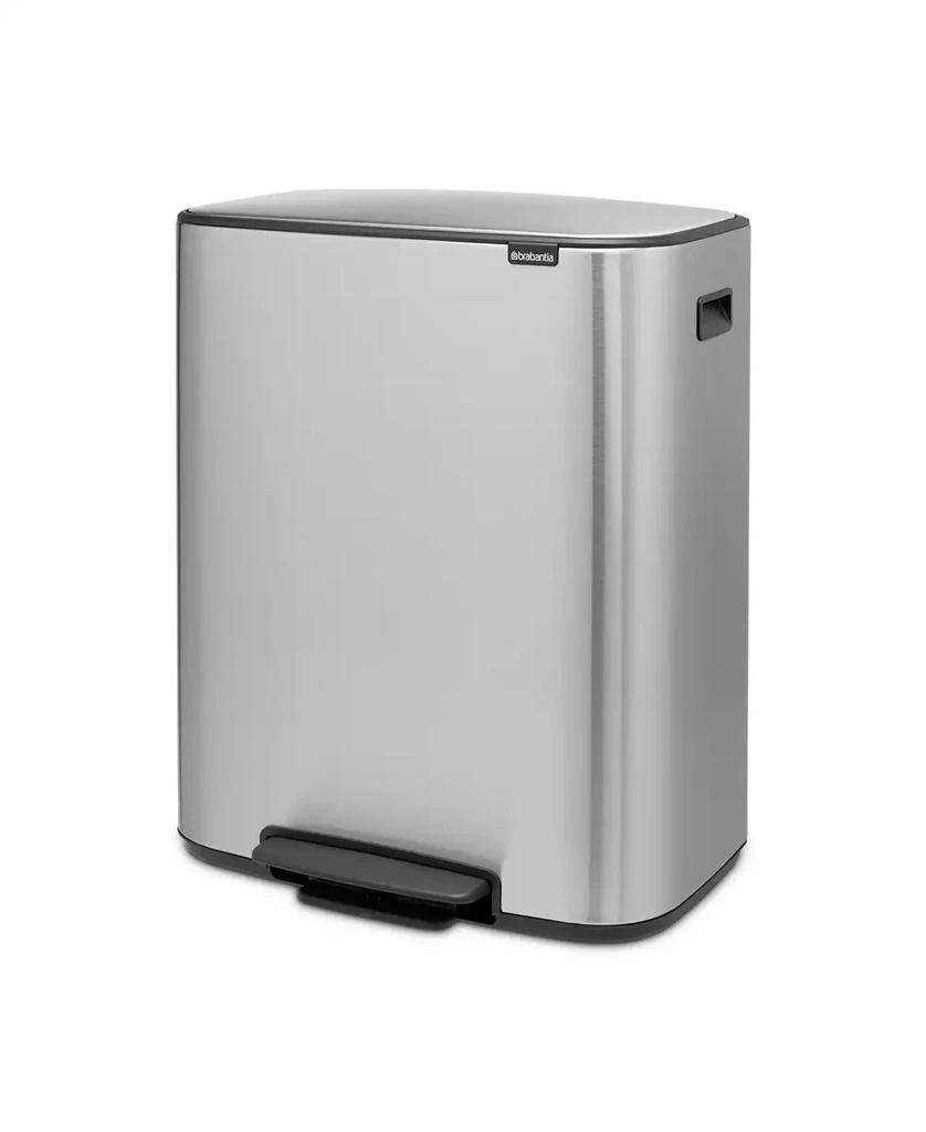 Brabantia Bo Step on Dual Compartment Trash Can, 2 x 8 Gallon, 2 x 30 Liter 2