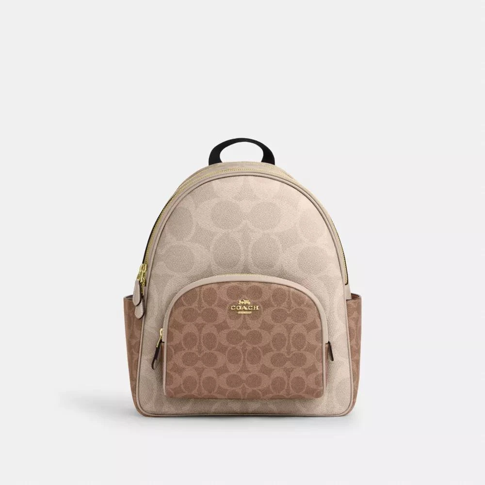 Coach Court Backpack In Blocked Signature Canvas 1