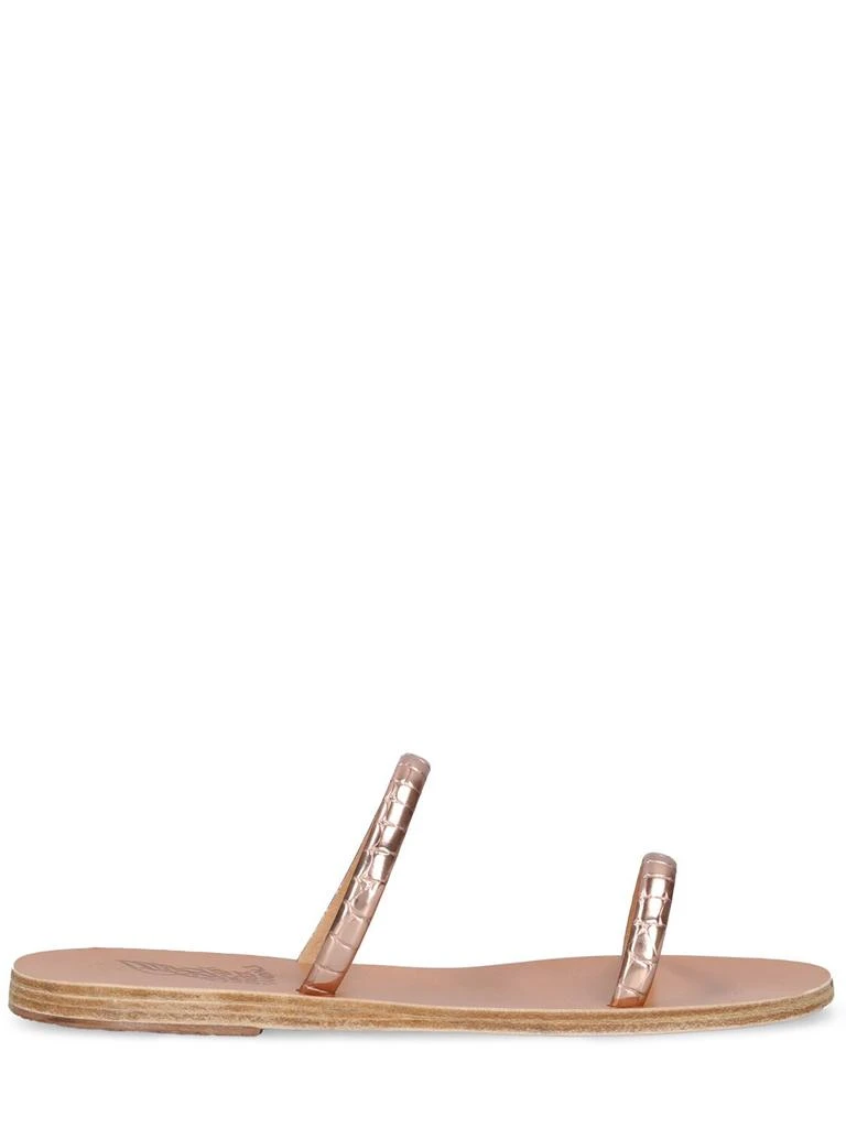 ANCIENT GREEK SANDALS Echinda Metallic Python Print Sandals 1