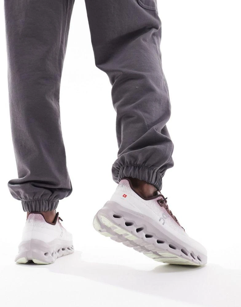 On ON Cloudtilt trainers in white and pink 5