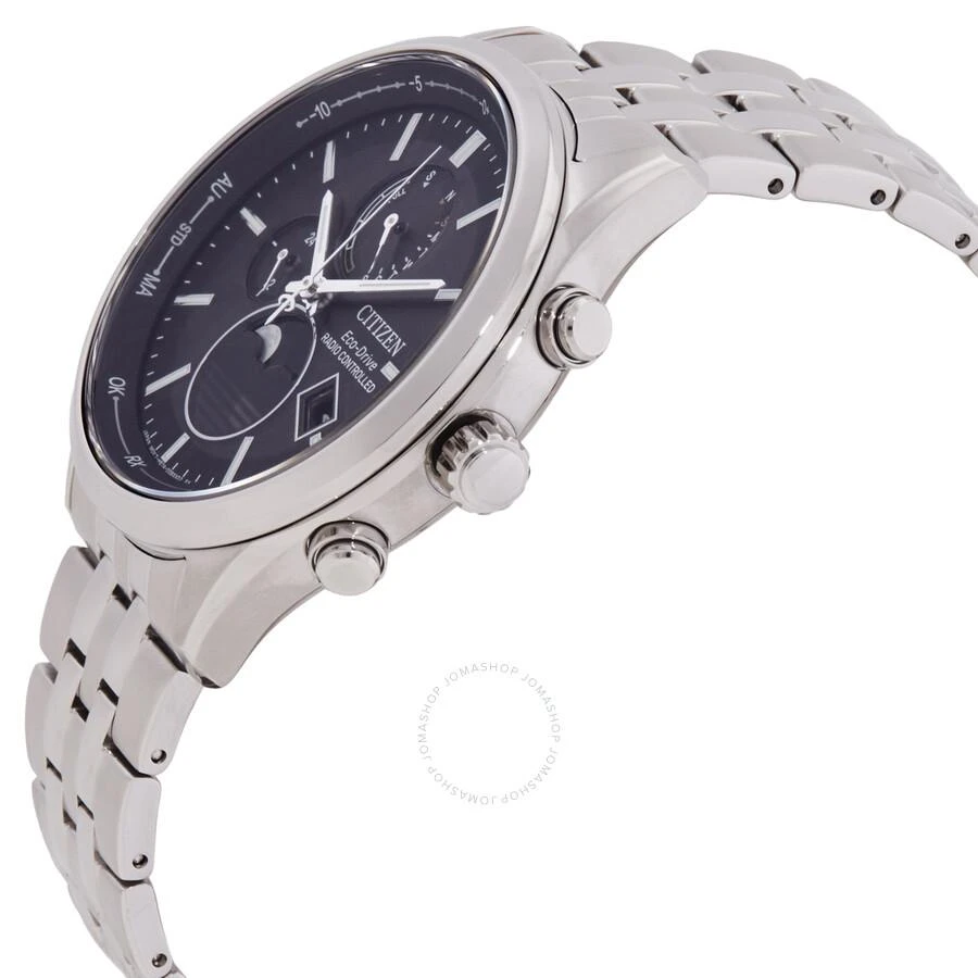 Citizen Eco-Drive Radio-Controlled Moon Phase Black Dial Men's Watch BY1030-50E 2