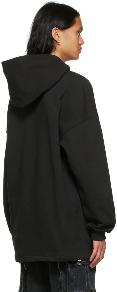 We11done Black Cotton Hoodie. 3