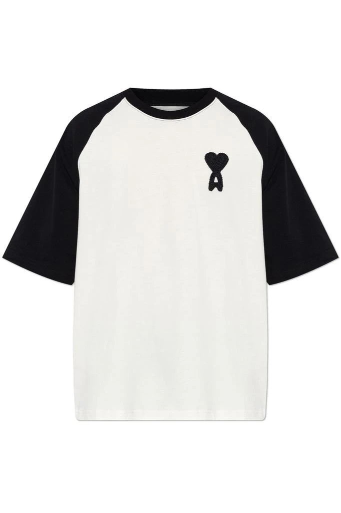 AMI AMI Paris Logo Detailed Crewneck T-Shirt
