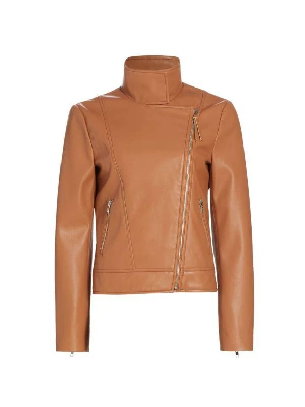 Susana Monaco Faux Leather Biker Jacket 5