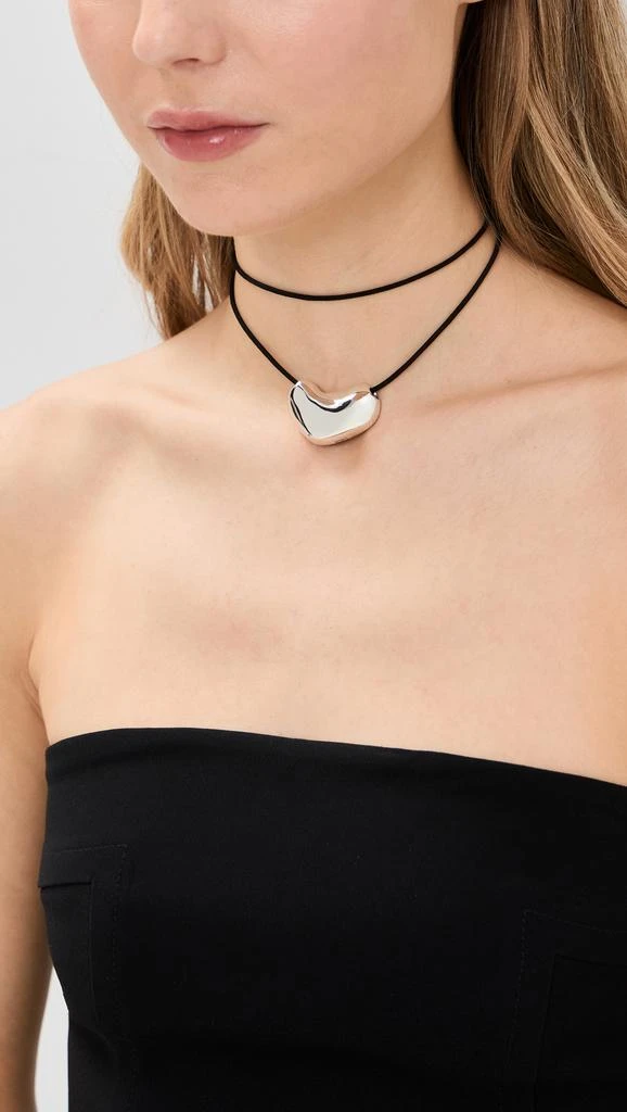 AGMES Sculpted Heart Pendant Necklace 2