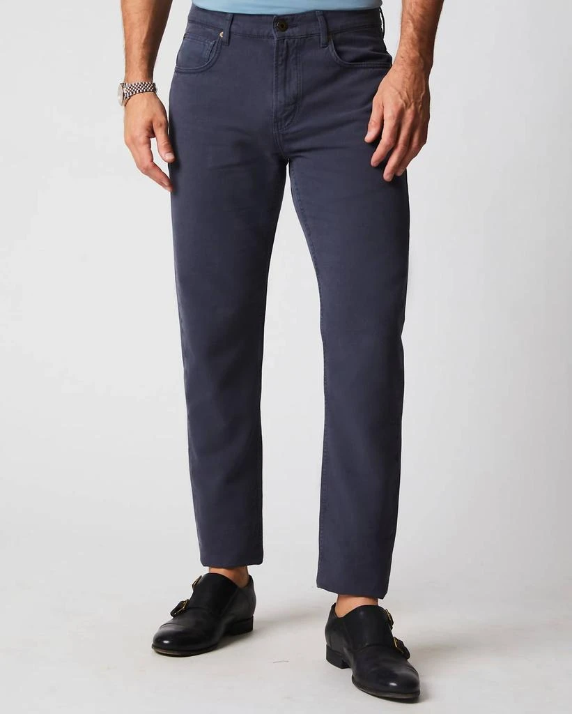 Billy Reid Cotton Linen 5 Pocket Pants In Carbon Blue 1