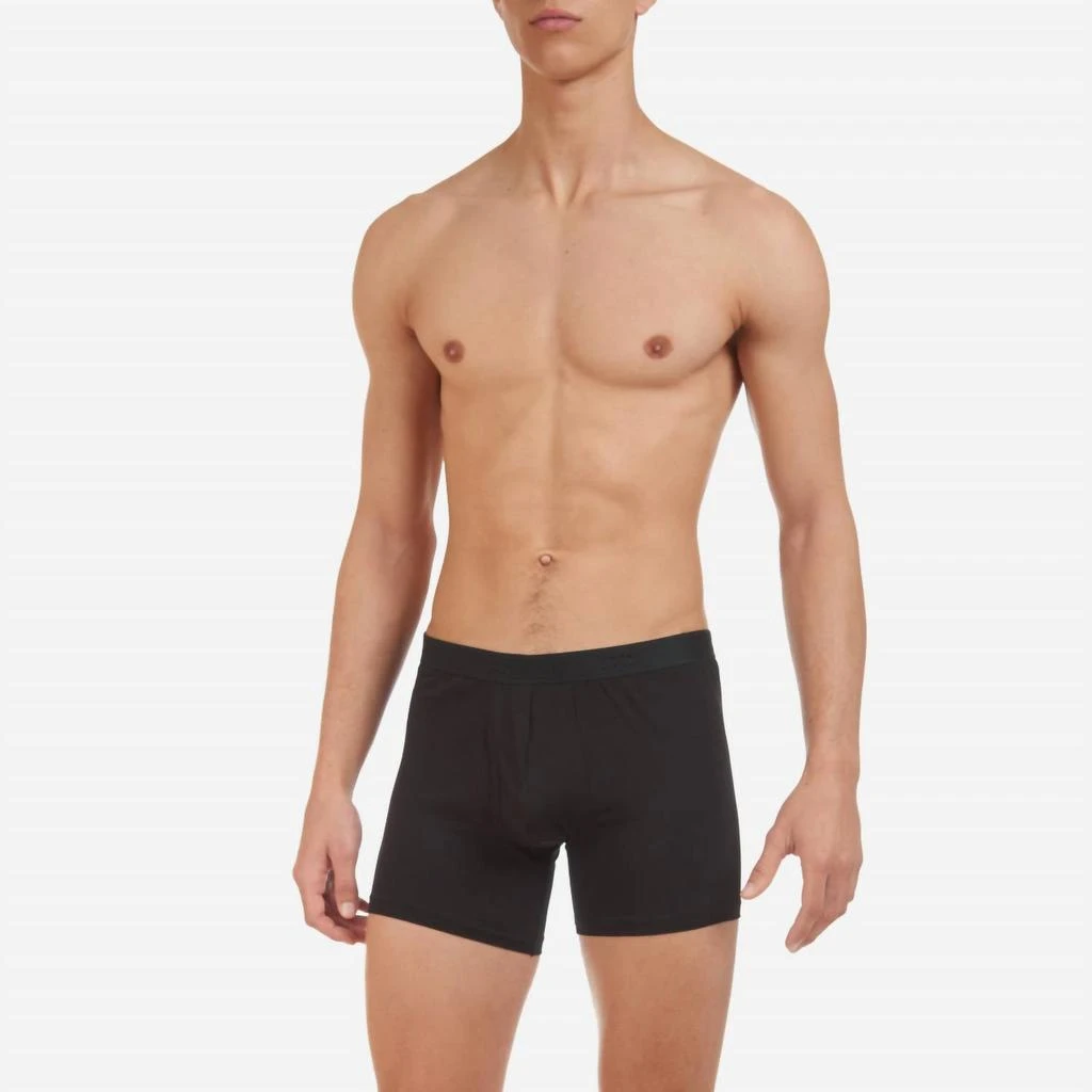Derek Rose Pima Cotton Boxer Briefs In Black 1
