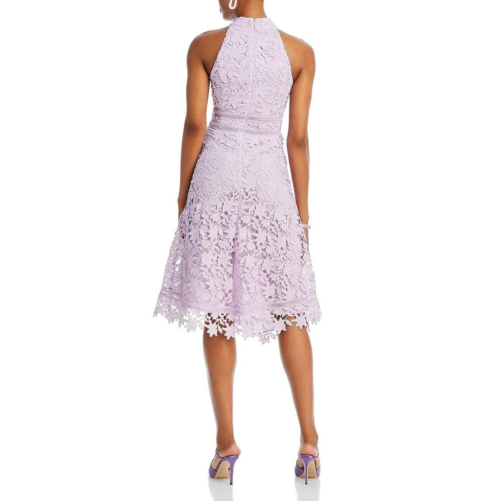Eliza J Womens Ladder Stitch Asymmetric Halter Dress 2
