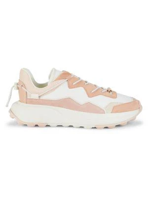 Stuart Weitzman Chevron Leather & Suede Wedge Sneakers 1