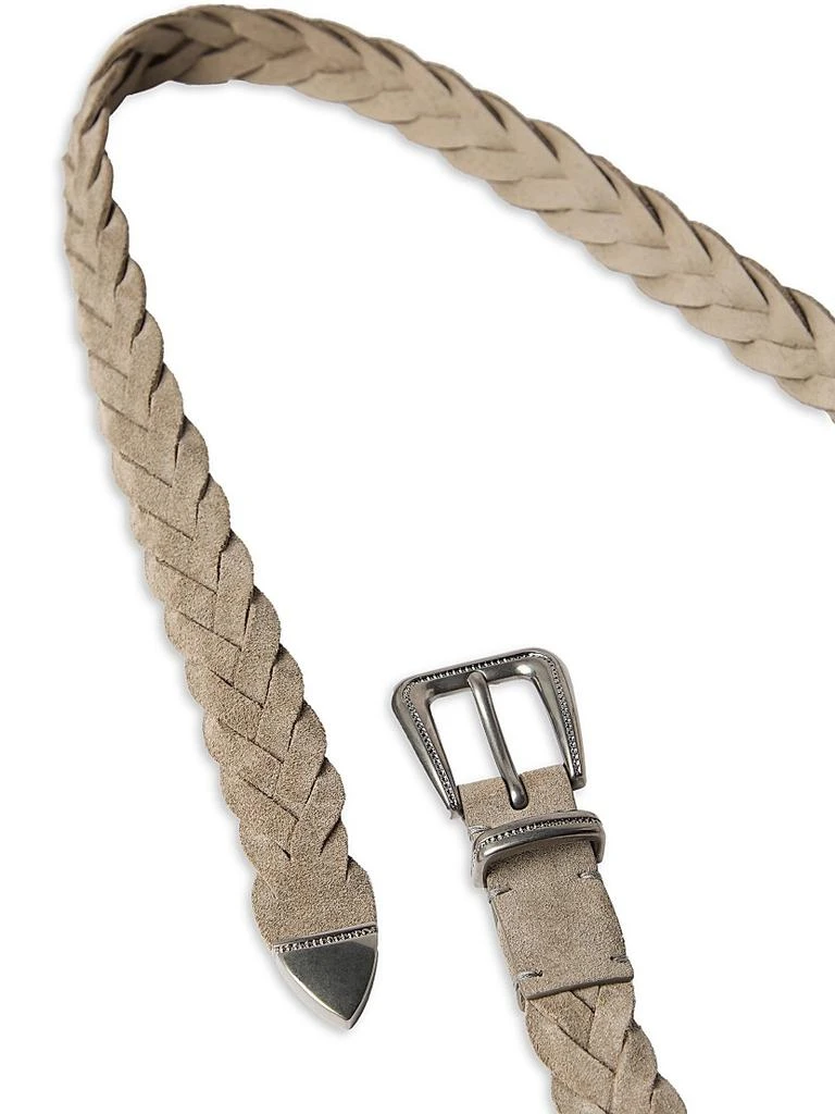 Brunello Cucinelli Braided Leather Belt with Monili 4