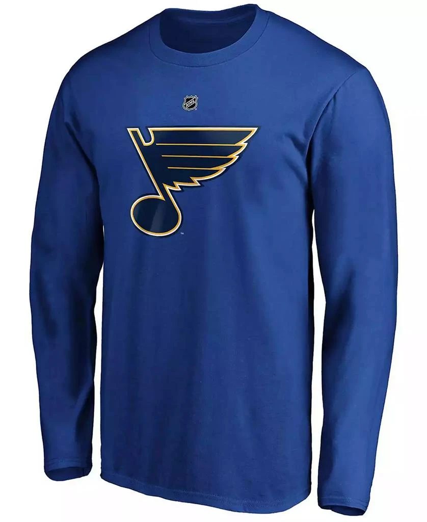 Fanatics Men's Jordan Binnington Blue St. Louis Blues Authentic Stack Name and Number Long Sleeve T-shirt 2