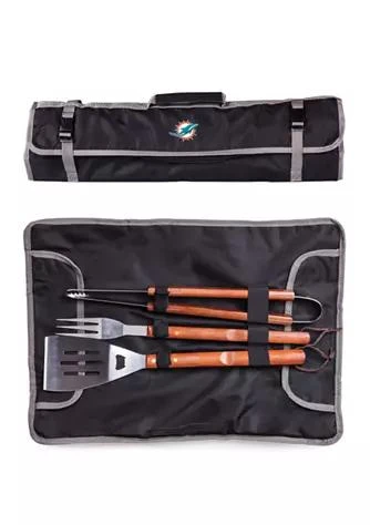 ONIVA NFL Miami Dolphins 3 Piece BBQ Tote 
Grill Set
