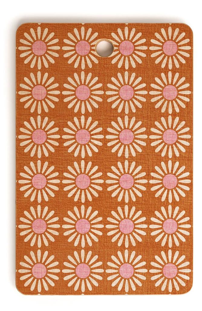 DENY Designs Schatzi Brown Retro Jumbo Daisy Orange Cutting Board