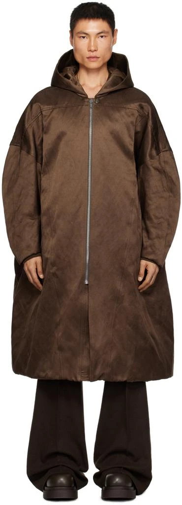Rick Owens Brown Jumbo Peter Coat 1