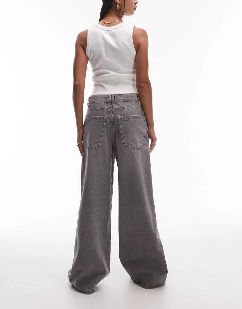 Mango Mango relaxed straight jeans in washed black 2