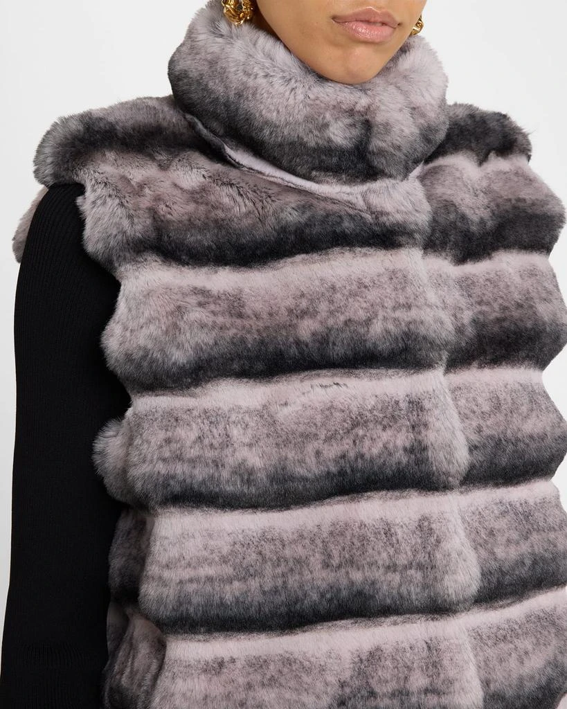 Theia Horizontal Chinchilla-Like Faux Fur Vest 5