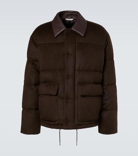 AURALEE Brown Baby Camel Flannel Down Jacket - Baby Clothing