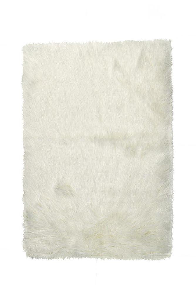 LUXE Faux Fur Hudson Rectangular Rug - 2ft x 3ft - Off White