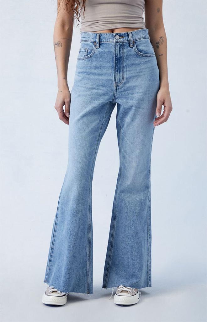 PacSun Eco Stretch Medium Indigo High Waisted Flare Jeans