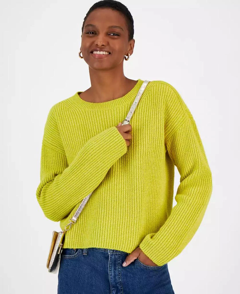 On 34th Women's Chunky-Knit Crewneck Sweater, Created for Macy's 1