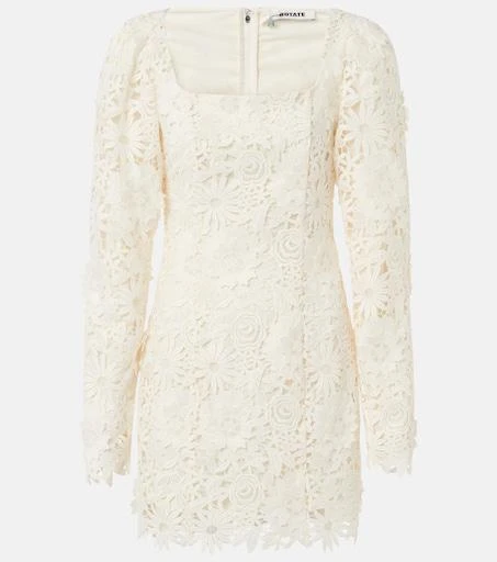 rotate bridal floral appliqu midi dress Bridal floral-appliqu midi dress in white - Rotate