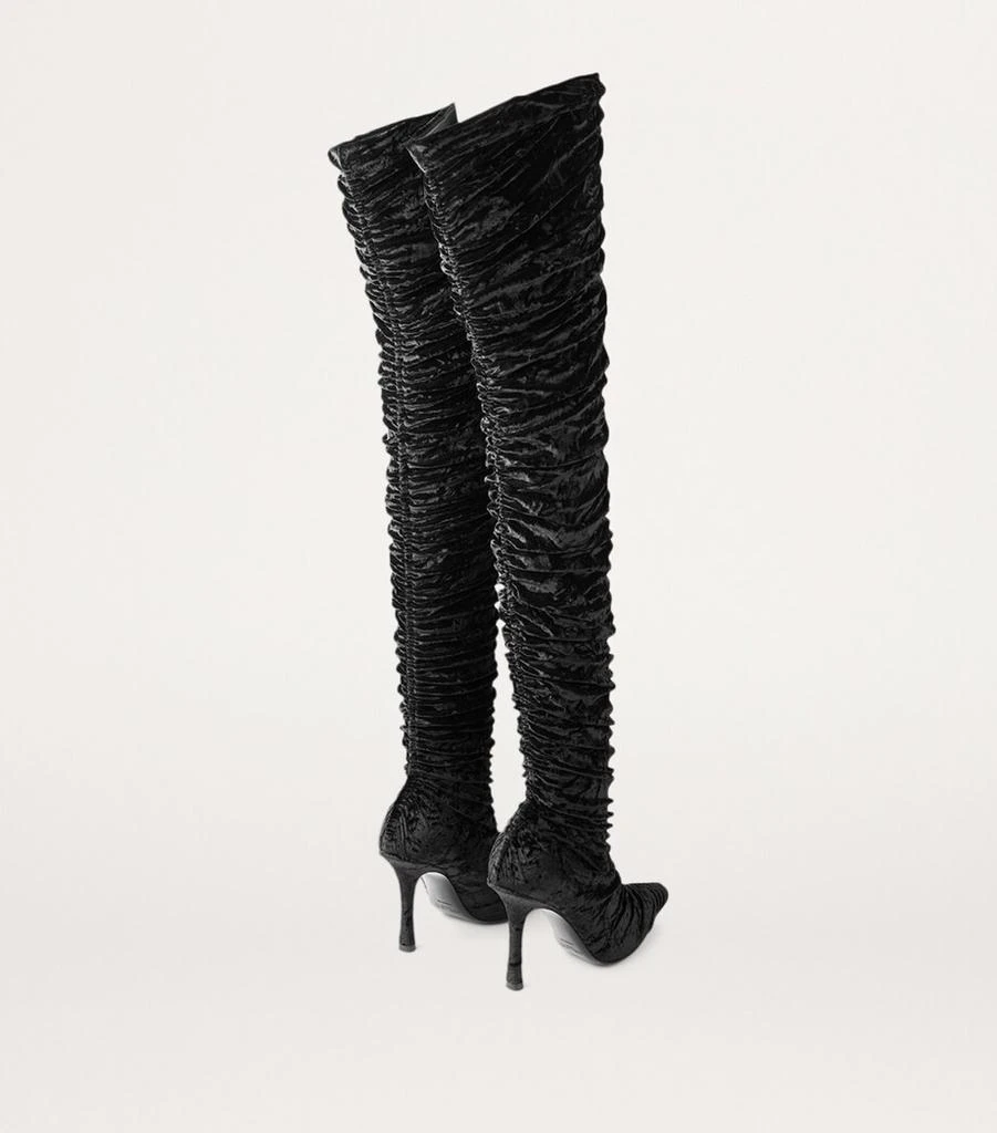 Jimmy Choo Lotta 100 Velvet Over-The-Knee Boots 2