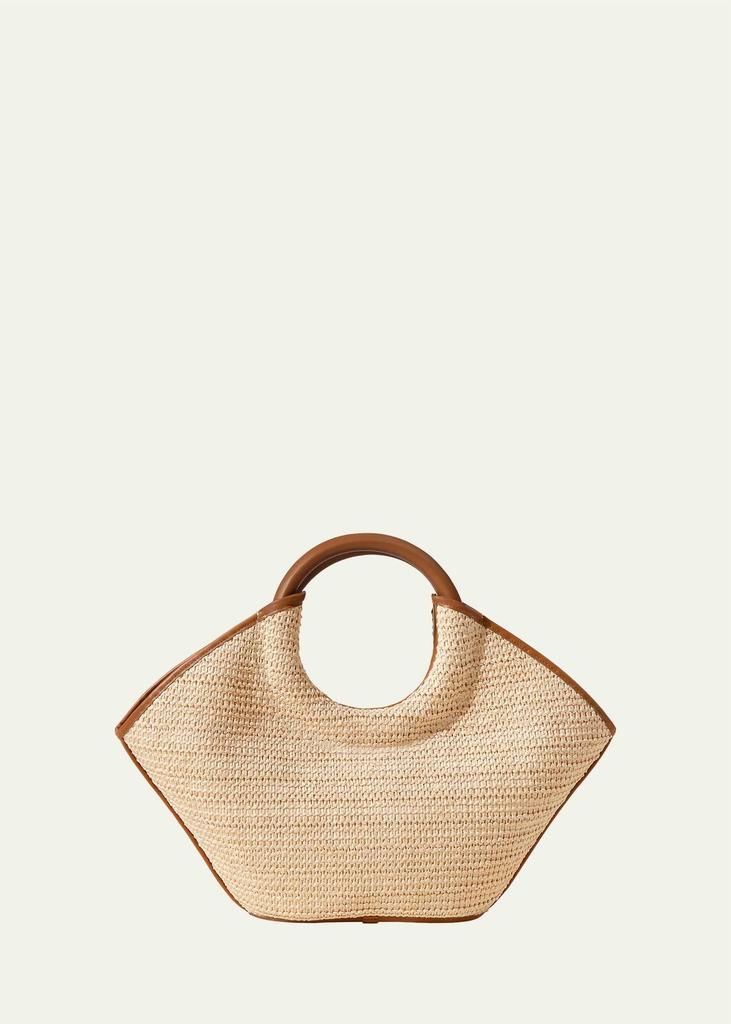 Hereu Cabassa Raffia Handbag In Natural / Bark