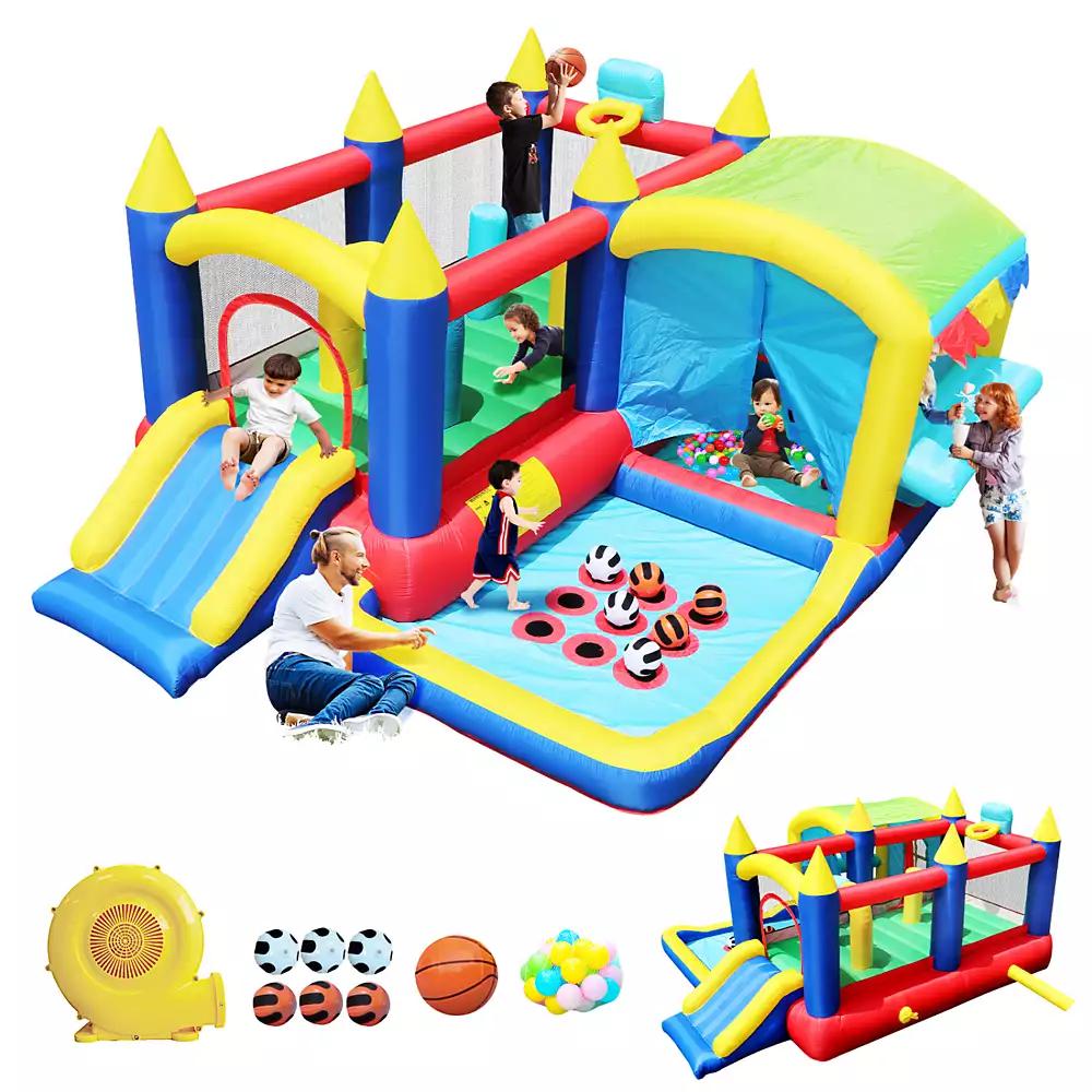 Streamdale Furniture 7-in-1 Inflatable Bouncy House with Ball Pit