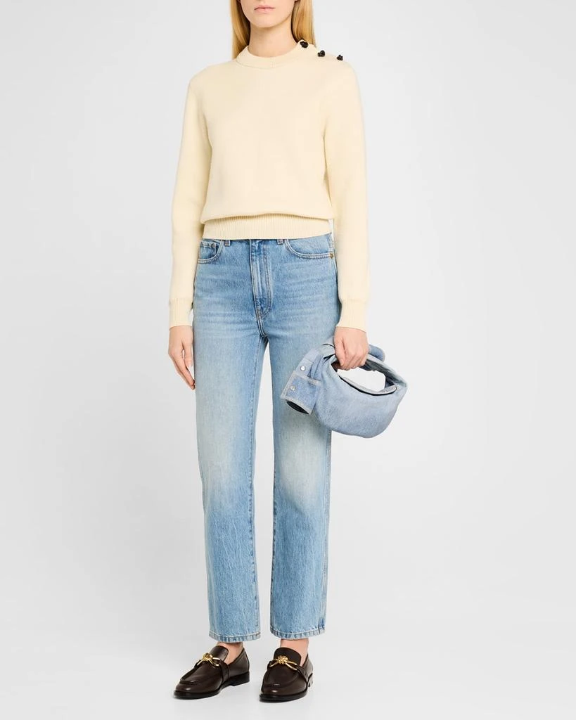 Bottega Veneta Jodie Mini Shirt Denim Top-Handle Bag 5