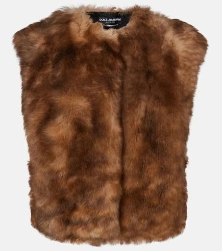 Dolce 
Gabbana Cropped shearling vest 1