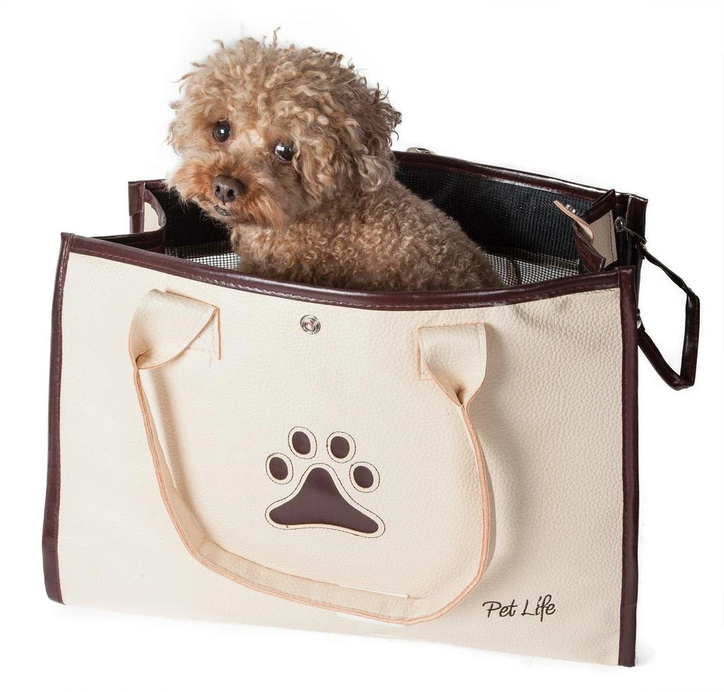 Pet Life 'Posh Paw' Elegant Leatherette Designer Fashion Travel Pet Dog Carrier Tote 5